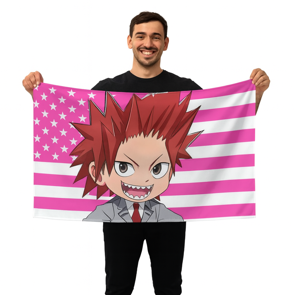Eijiro Kirishima "Student Chibi Style" Flag - My Hero Academia™