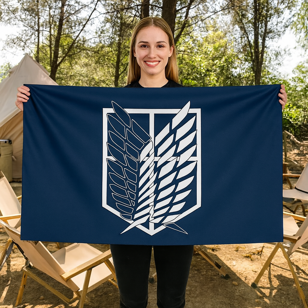 Exploration Battalion "Emblem of the Wings of Freedom" Flag - Attack on Titan™