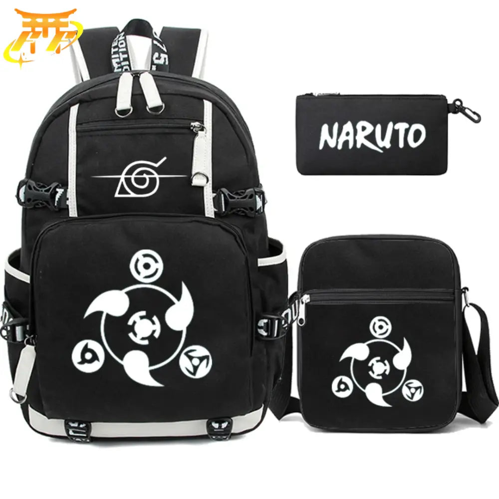 All Sharingan Backpack + Pencil Case + Bag - Naruto Shippuden™