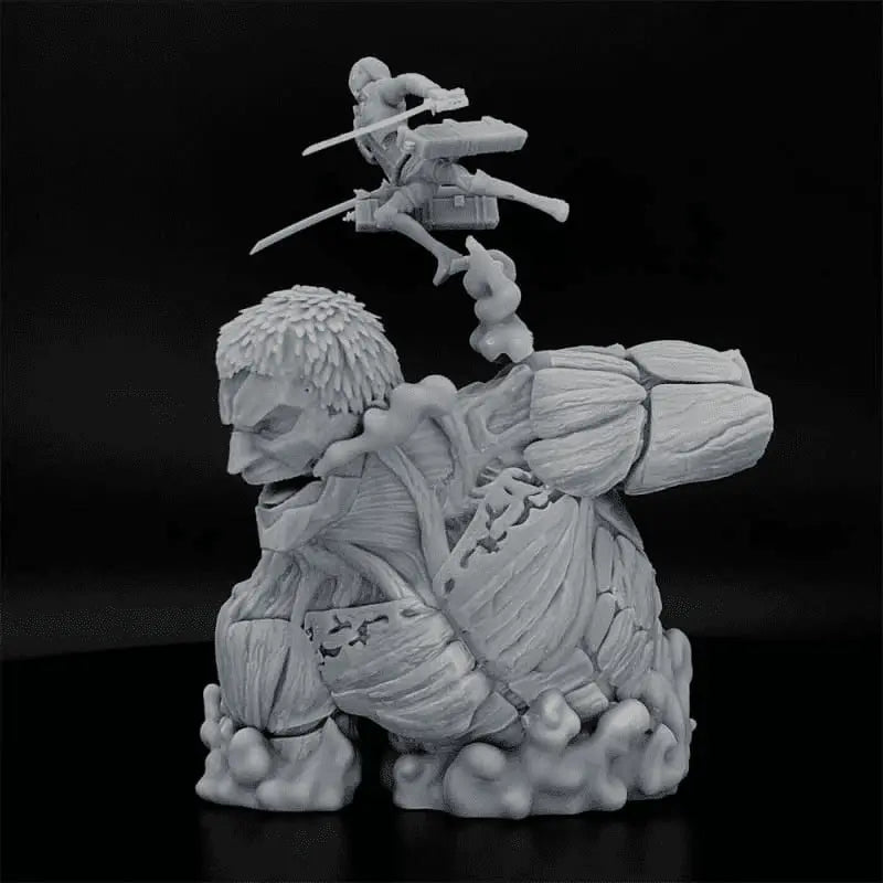 Battleship Titan vs. Mikasa Ackerman Figure - Attack on