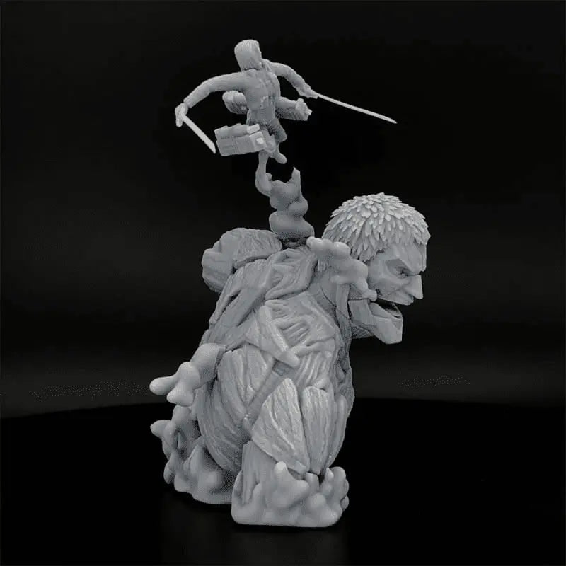 Battleship Titan vs. Mikasa Ackerman Figure - Attack on