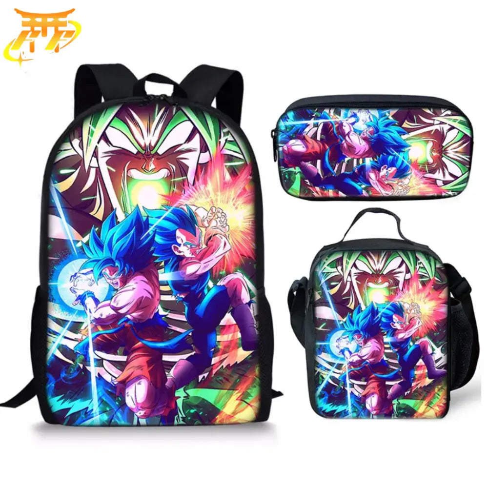 Goku x Vegeta VS Broly Backpack + Pencil Case + Bag - Dragon Ball Z™