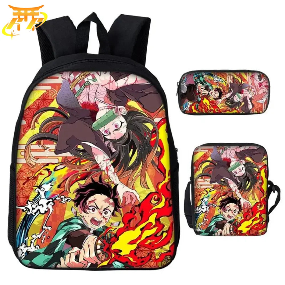 Nezuko x Tanjiro Kamado Backpack + Pencil Case + Bag - Demon Slayer™