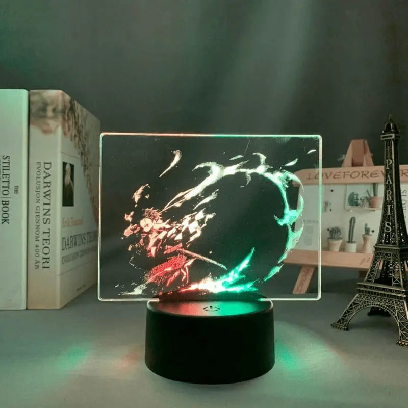 Tanjiro Kamado Flame of Fate Two-Tone LED Lamp - Demon