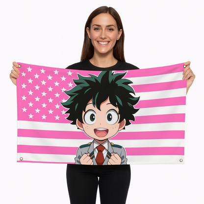 Izuku Midoriya "Student Chibi Style" Flag - My Hero Academia™