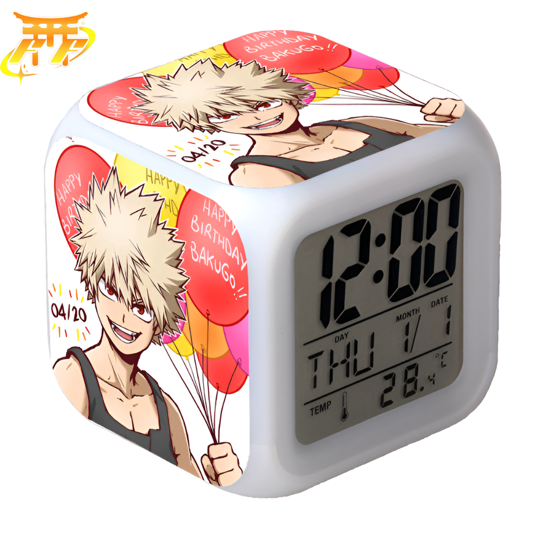 Mha Clock Katsuki Birth Alarm Clock - MHA – Anime-Figures-Australia