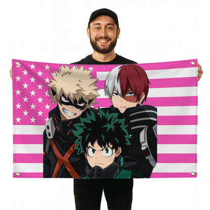 "Trio of Heroes" Flag – My Hero Academia™