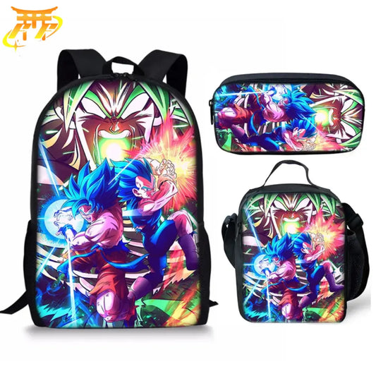 Goku x Vegeta VS Broly  Backpack + Pencil Case + Bag - Dragon Ball Z™