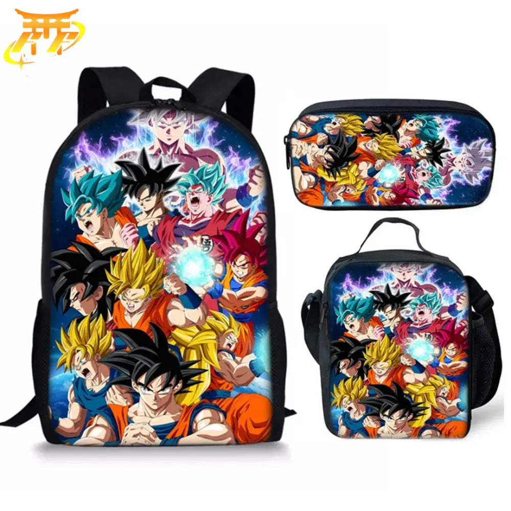 Goku's Transformations Backpack + Pencil Case + Bag - Dragon Ball Z™