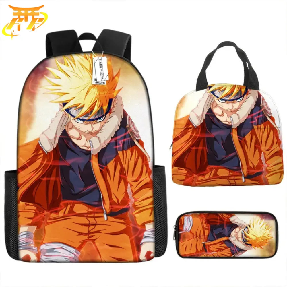 Naruto Second Form Backpack + Pencil Case + Bag - Naruto Shippuden™